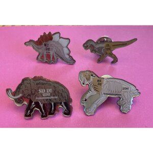 2011 Multi State Destination Imagination Trading Pin Set Dinosaurs Wolly Mammoth